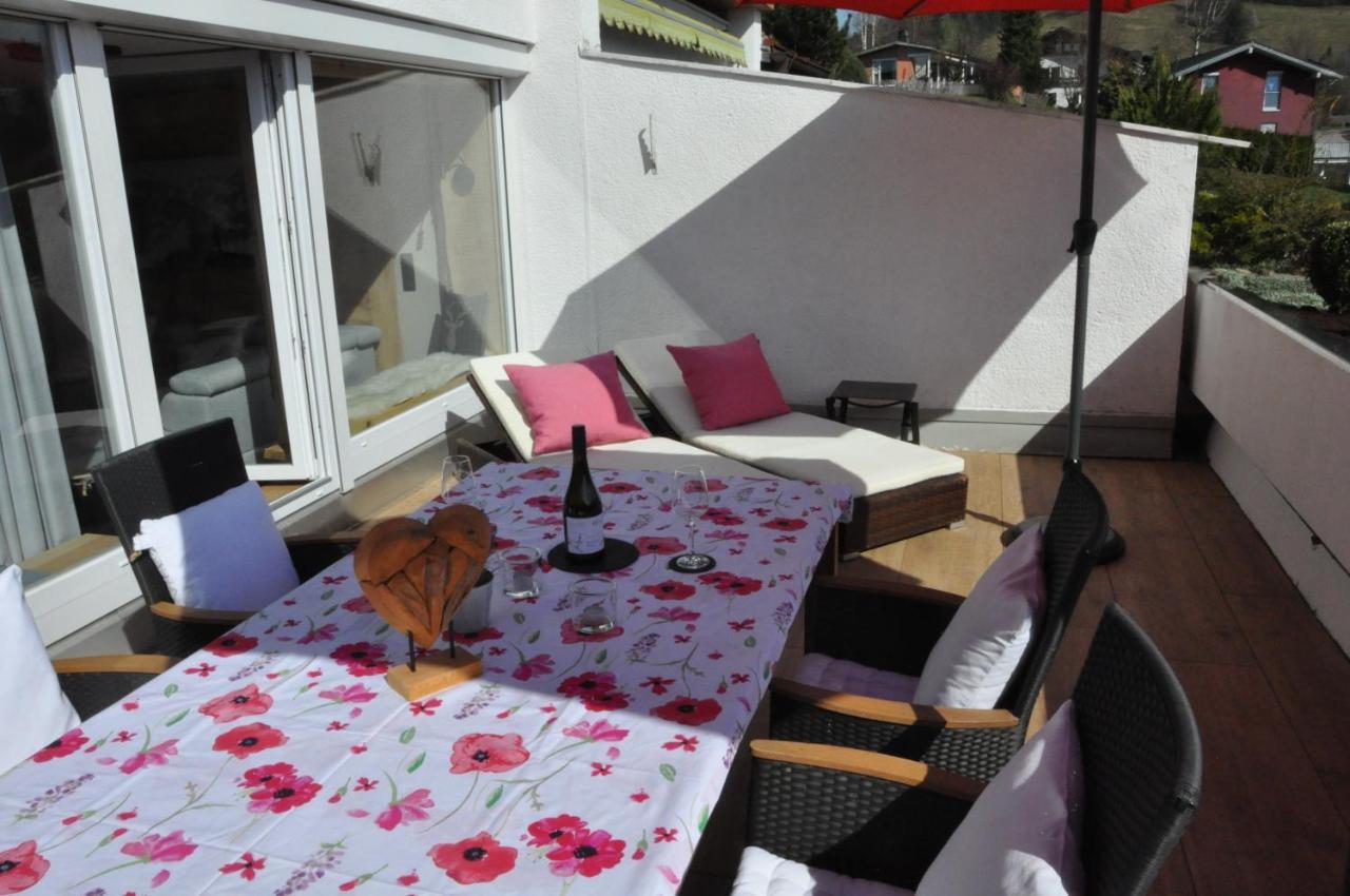 Apartamento ALMI - Alpenglück Traumhafte Whg.m.20qm Dachterr. Oberstaufen Exterior foto